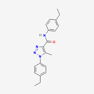 molecular formula C20H22N4O B2627374 N,1-bis(4-ethylphenyl)-5-methyl-1H-1,2,3-triazole-4-carboxamide CAS No. 866872-91-5