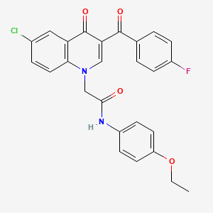 2-(6-chloro-3-(4-fluorobenzoyl)-4-oxoquinolin-1(4H)-yl)-N-(4-ethoxyphenyl)acetamide