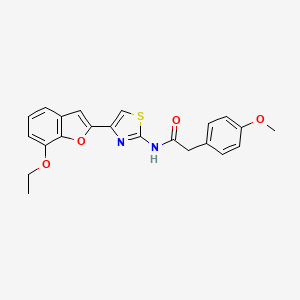 N-(4-(7-ethoxybenzofuran-2-yl)thiazol-2-yl)-2-(4-methoxyphenyl)acetamide