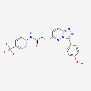2-((3-(4-methoxyphenyl)-[1,2,4]triazolo[4,3-b]pyridazin-6-yl)thio)-N-(4-(trifluoromethyl)phenyl)acetamide