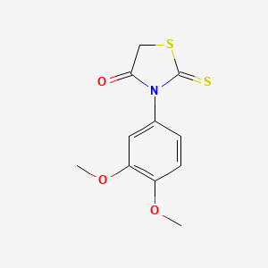 molecular formula C11H11NO3S2 B2627394 3-(3,4-Dimethoxyphenyl)-2-thioxo-1,3-thiazolidin-4-one CAS No. 19334-85-1