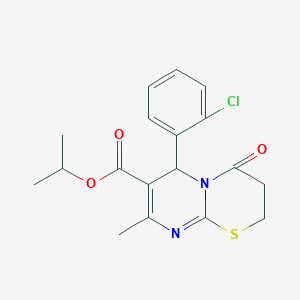 propan-2-yl 6-(2-chlorophenyl)-8-methyl-4-oxo-2H,3H,4H,6H-pyrimido[2,1-b][1,3]thiazine-7-carboxylate