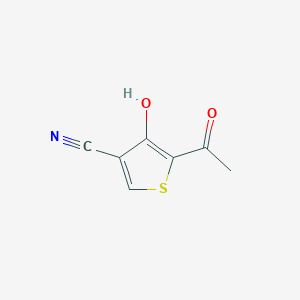 molecular formula C7H5NO2S B026274 5-Acetyl-4-hydroxythiophene-3-carbonitrile CAS No. 104992-13-4