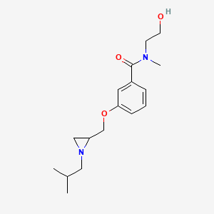 N-(2-Hydroxyethyl)-N-methyl-3-[[1-(2-methylpropyl)aziridin-2-yl]methoxy]benzamide