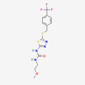 1-(2-Methoxyethyl)-3-(5-((4-(trifluoromethyl)benzyl)thio)-1,3,4-thiadiazol-2-yl)urea