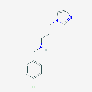 molecular formula C13H16ClN3 B262741 (4-Chlorobenzyl)-(3-imidazol-1-yl-propyl)amine 