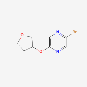 2-Bromo-5-(tetrahydro-furan-3-yloxy)pyrazine