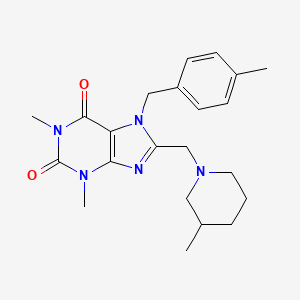 1,3-dimethyl-7-(4-methylbenzyl)-8-[(3-methylpiperidino)methyl]-3,7-dihydro-1H-purine-2,6-dione