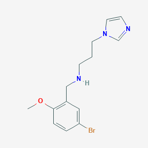 molecular formula C14H18BrN3O B262742 N-(5-bromo-2-methoxybenzyl)-N-[3-(1H-imidazol-1-yl)propyl]amine 