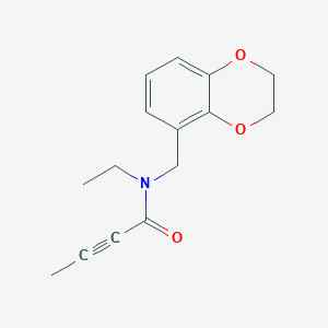 N-(2,3-Dihydro-1,4-benzodioxin-5-ylmethyl)-N-ethylbut-2-ynamide