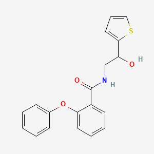 molecular formula C19H17NO3S B2627462 N-(2-hydroxy-2-(thiophen-2-yl)ethyl)-2-phenoxybenzamide CAS No. 1351617-86-1