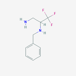 molecular formula C10H13F3N2 B2627473 (3-Amino-1,1,1-trifluoropropan-2-yl)(benzyl)amine CAS No. 270253-11-7