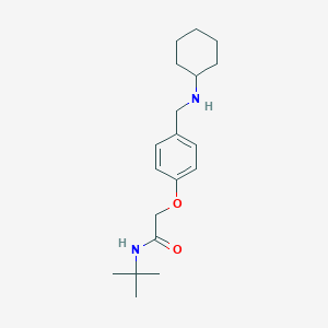 molecular formula C19H30N2O2 B262748 N-tert-butyl-2-{4-[(cyclohexylamino)methyl]phenoxy}acetamide 