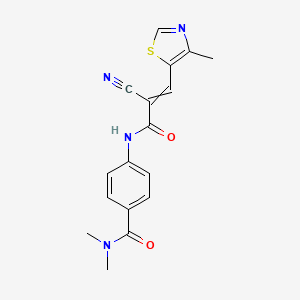 4-[2-cyano-3-(4-methyl-1,3-thiazol-5-yl)prop-2-enamido]-N,N-dimethylbenzamide