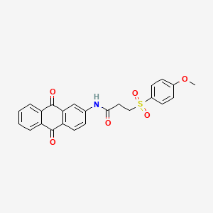 N-(9,10-dioxo-9,10-dihydroanthracen-2-yl)-3-((4-methoxyphenyl)sulfonyl)propanamide