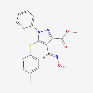 methyl 4-[(hydroxyimino)methyl]-5-[(4-methylphenyl)sulfanyl]-1-phenyl-1H-pyrazole-3-carboxylate
