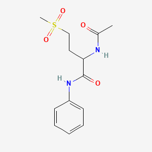 molecular formula C13H18N2O4S B2627503 2-乙酰氨基-4-甲基磺酰基-N-苯基丁酰胺 CAS No. 1009348-89-3