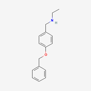 molecular formula C16H19NO B2627516 {[4-(Benzyloxy)phenyl]methyl}(ethyl)amine CAS No. 851788-32-4
