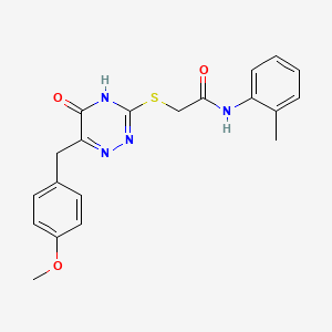 2-((6-(4-methoxybenzyl)-5-oxo-4,5-dihydro-1,2,4-triazin-3-yl)thio)-N-(o-tolyl)acetamide