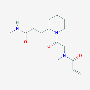 N-Methyl-3-[1-[2-[methyl(prop-2-enoyl)amino]acetyl]piperidin-2-yl]propanamide