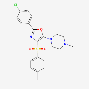 1-{2-(4-Chlorophenyl)-4-[(4-methylphenyl)sulfonyl]-1,3-oxazol-5-yl}-4-methylpiperazine