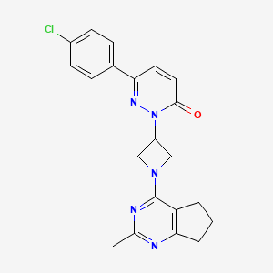 6-(4-Chlorophenyl)-2-[1-(2-methyl-6,7-dihydro-5H-cyclopenta[d]pyrimidin-4-yl)azetidin-3-yl]pyridazin-3-one