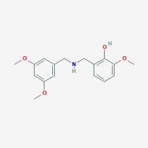 molecular formula C17H21NO4 B2627598 2-{[(3,5-Dimethoxybenzyl)amino]methyl}-6-methoxyphenol CAS No. 1923140-41-3