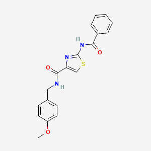 molecular formula C19H17N3O3S B2627603 2-benzamido-N-(4-methoxybenzyl)thiazole-4-carboxamide CAS No. 954619-67-1