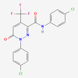 N,1-bis(4-chlorophenyl)-6-oxo-4-(trifluoromethyl)pyridazine-3-carboxamide