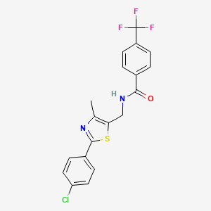 N-{[2-(4-chlorophenyl)-4-methyl-1,3-thiazol-5-yl]methyl}-4-(trifluoromethyl)benzamide