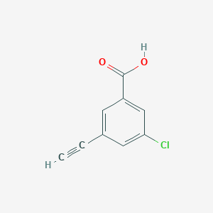 molecular formula C9H5ClO2 B2627620 3-Chloro-5-ethynylbenzoic acid CAS No. 1862985-95-2