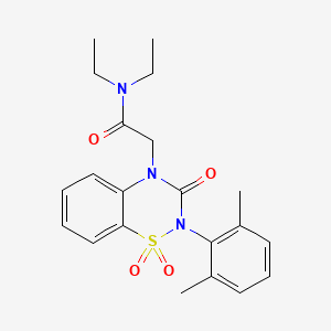 2-(2-(2,6-dimethylphenyl)-1,1-dioxido-3-oxo-2H-benzo[e][1,2,4]thiadiazin-4(3H)-yl)-N,N-diethylacetamide