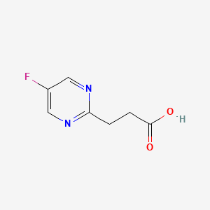 molecular formula C7H7FN2O2 B2627637 3-(5-氟嘧啶-2-基)丙酸 CAS No. 1935478-40-2