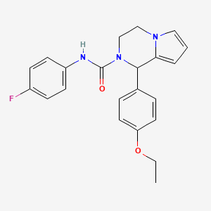 molecular formula C22H22FN3O2 B2627641 1-(4-乙氧基苯基)-N-(4-氟苯基)-3,4-二氢吡咯并[1,2-a]吡嗪-2(1H)-甲酰胺 CAS No. 899960-64-6