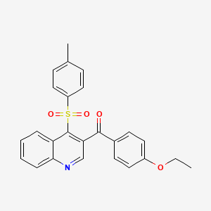 molecular formula C25H21NO4S B2627664 (4-Ethoxyphenyl)(4-tosylquinolin-3-yl)methanone CAS No. 866867-21-2