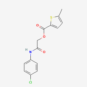 molecular formula C14H12ClNO3S B2627687 [2-(4-氯苯胺)-2-氧代乙基] 5-甲硫代吩-2-羧酸酯 CAS No. 939158-98-2