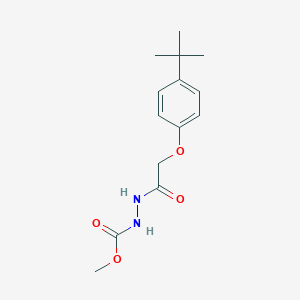 molecular formula C14H20N2O4 B262769 Methyl 2-[(4-tert-butylphenoxy)acetyl]hydrazinecarboxylate 
