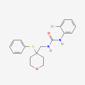 1-(2-chlorophenyl)-3-((4-(phenylthio)tetrahydro-2H-pyran-4-yl)methyl)urea