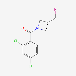 molecular formula C11H10Cl2FNO B2627696 (2,4-二氯苯基)(3-(氟甲基)氮杂环丁烷-1-基)甲酮 CAS No. 2034291-62-6