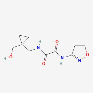 molecular formula C10H13N3O4 B2627698 N1-((1-(hydroxymethyl)cyclopropyl)methyl)-N2-(isoxazol-3-yl)oxalamide CAS No. 1251684-90-8