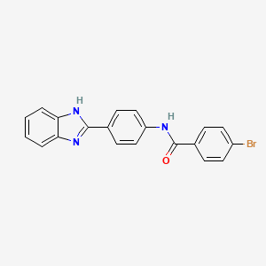 molecular formula C20H14BrN3O B2627700 N-(4-(1H-苯并[d]咪唑-2-基)苯基)-4-溴苯甲酰胺 CAS No. 476633-95-1