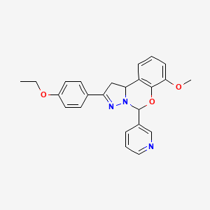 2-(4-ethoxyphenyl)-7-methoxy-5-(pyridin-3-yl)-5,10b-dihydro-1H-benzo[e]pyrazolo[1,5-c][1,3]oxazine