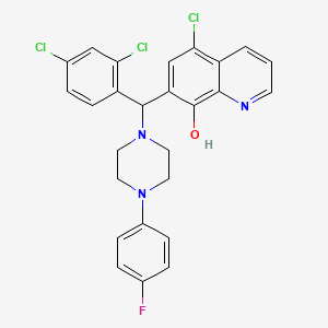 5-Chloro-7-((2,4-dichlorophenyl)(4-(4-fluorophenyl)piperazin-1-yl)methyl)quinolin-8-ol