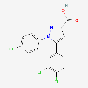 1-(4-chlorophenyl)-5-(3,4-dichlorophenyl)-1H-pyrazole-3-carboxylic acid