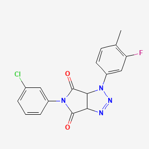 5-(3-chlorophenyl)-1-(3-fluoro-4-methylphenyl)-3a,6a-dihydropyrrolo[3,4-d][1,2,3]triazole-4,6(1H,5H)-dione