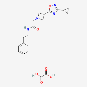 2-(3-(3-cyclopropyl-1,2,4-oxadiazol-5-yl)azetidin-1-yl)-N-phenethylacetamide oxalate