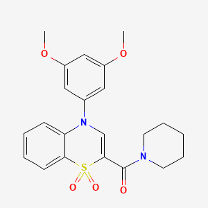 (4-(3,5-dimethoxyphenyl)-1,1-dioxido-4H-benzo[b][1,4]thiazin-2-yl)(piperidin-1-yl)methanone