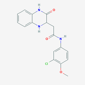 N-(3-chloro-4-methoxyphenyl)-2-(3-oxo(1,2,4-trihydroquinoxalin-2-yl))acetamide