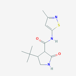 molecular formula C13H19N3O2S B2627736 4-tert-butyl-N-(3-methyl-1,2-thiazol-5-yl)-2-oxopyrrolidine-3-carboxamide CAS No. 2097888-86-1