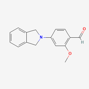 molecular formula C16H15NO2 B2627742 4-(Isoindolin-2-yl)-2-methoxybenzaldehyde CAS No. 347325-46-6